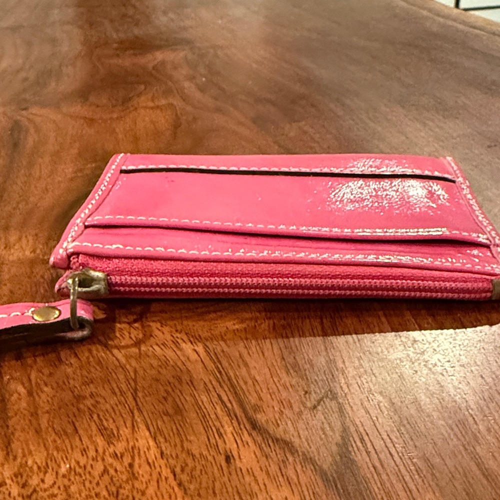 Coach Pink Leather Women's Wallet - Picture 9 of 12